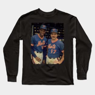 Dwight Gooden and Keith Hernandez in New York Mets Team Long Sleeve T-Shirt